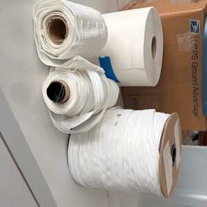 White Double Shirring Tape Roll